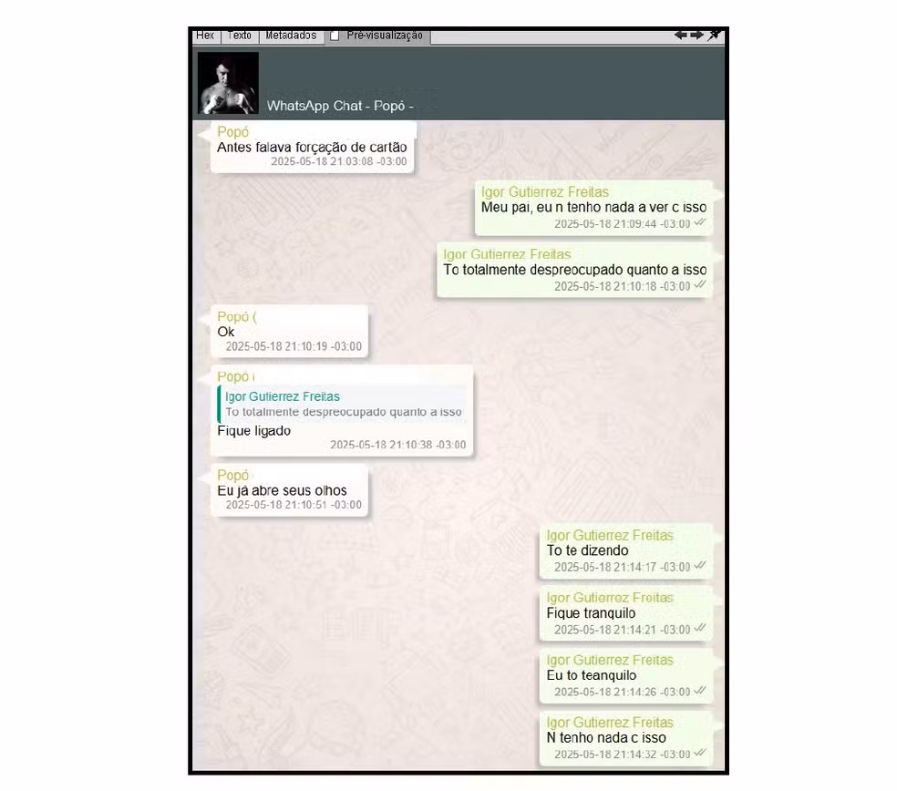 Denúncia do MP-PR revela mensagens de Popó ao filho: "Quem você está se tornando" 5 tela 3
